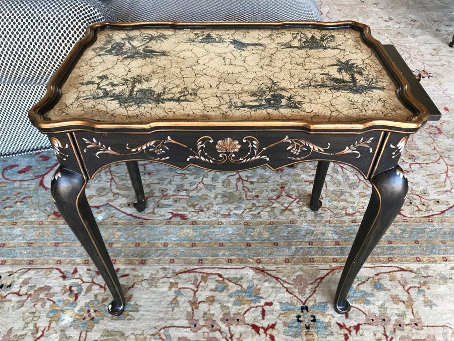 Ardley Hall Asian Side Table With Drawer 25W X 16D X 25H [Photo 3]