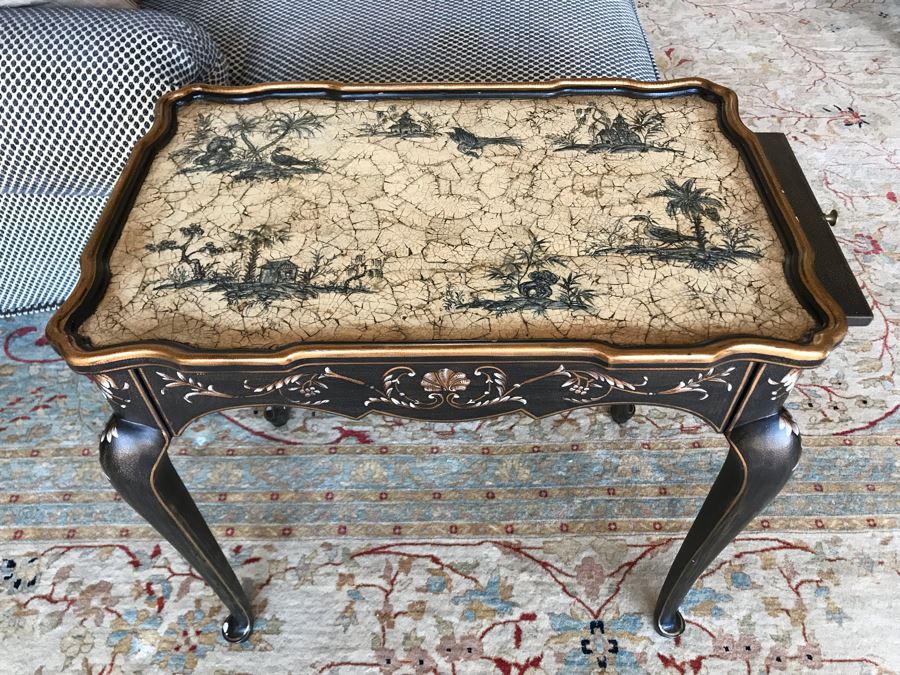 Ardley Hall Asian Side Table With Drawer 25W X 16D X 25H [Photo 4]