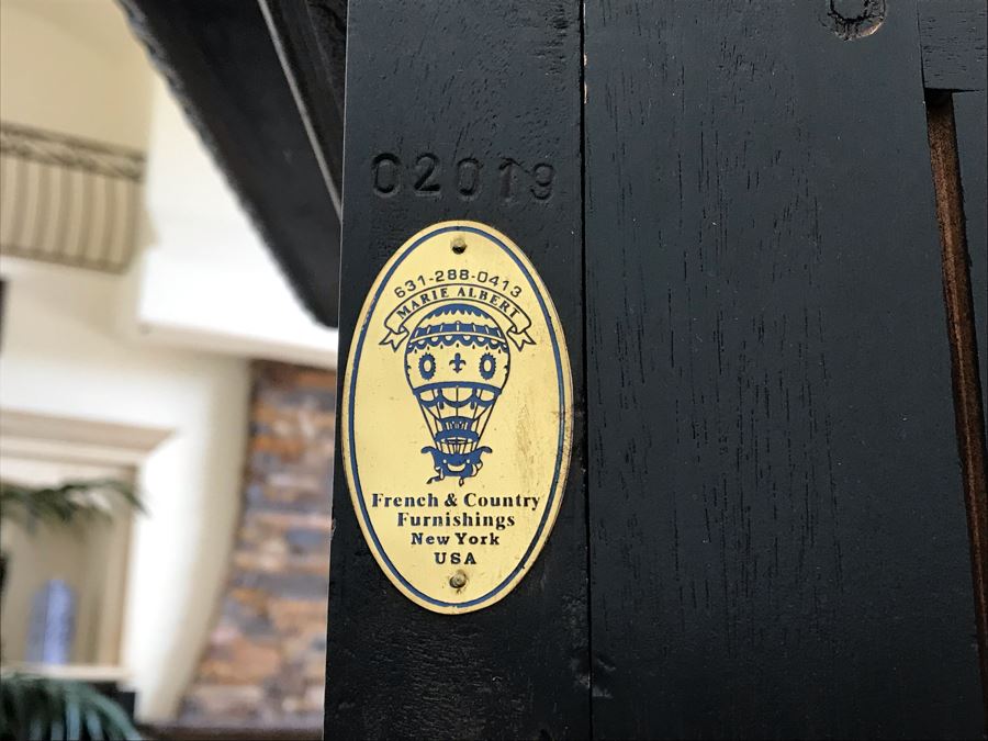 Carved Wooden Armoire Cabinet With Skeleton Key (No Screws Or Nails) By Marie Albert French & Country Furnishings New York 63W X 29.5D X 87.5H (Retails $5,000) [Photo 3]