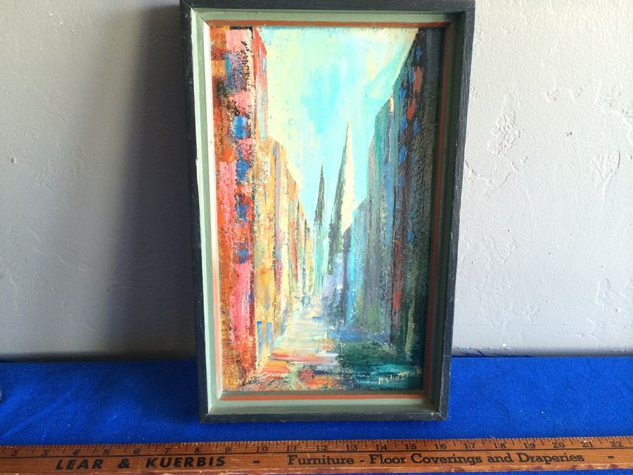 Original Acrylic Painting - P. Shostak - Fayette St. Looking East [Photo 1]