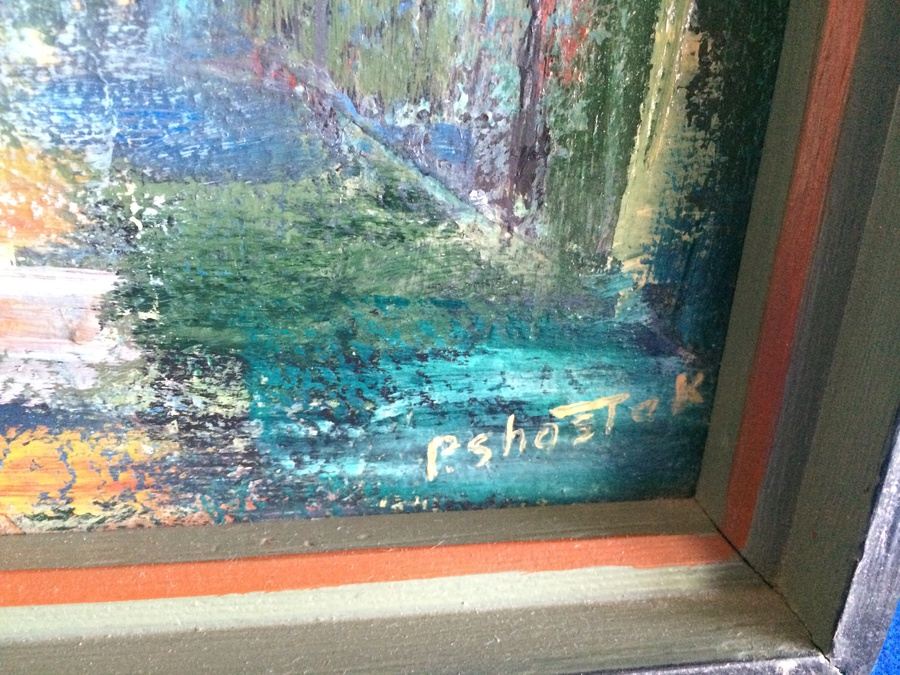 Original Acrylic Painting - P. Shostak - Fayette St. Looking East [Photo 2]