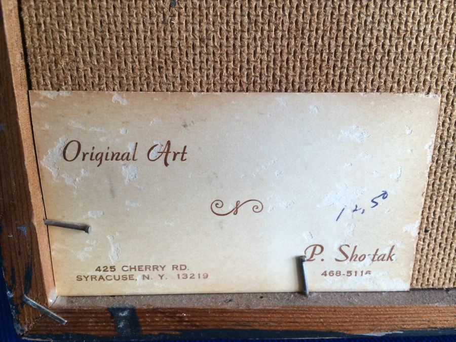 Original Acrylic Painting - P. Shostak - Fayette St. Looking East [Photo 6]