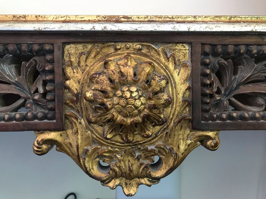 Carved Wooden Indian Console Table (Purchased At Boston Antique Store) (Retails $1,200) [Photo 8]