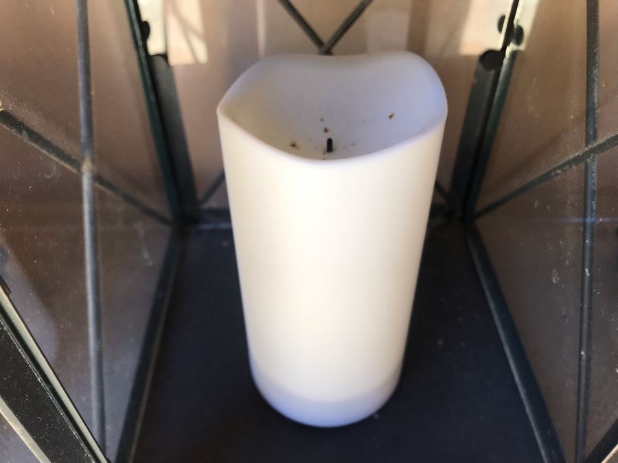 (3) Metal Lanterns With Battery Powered Candles 27H 20H 14H [Photo 5]