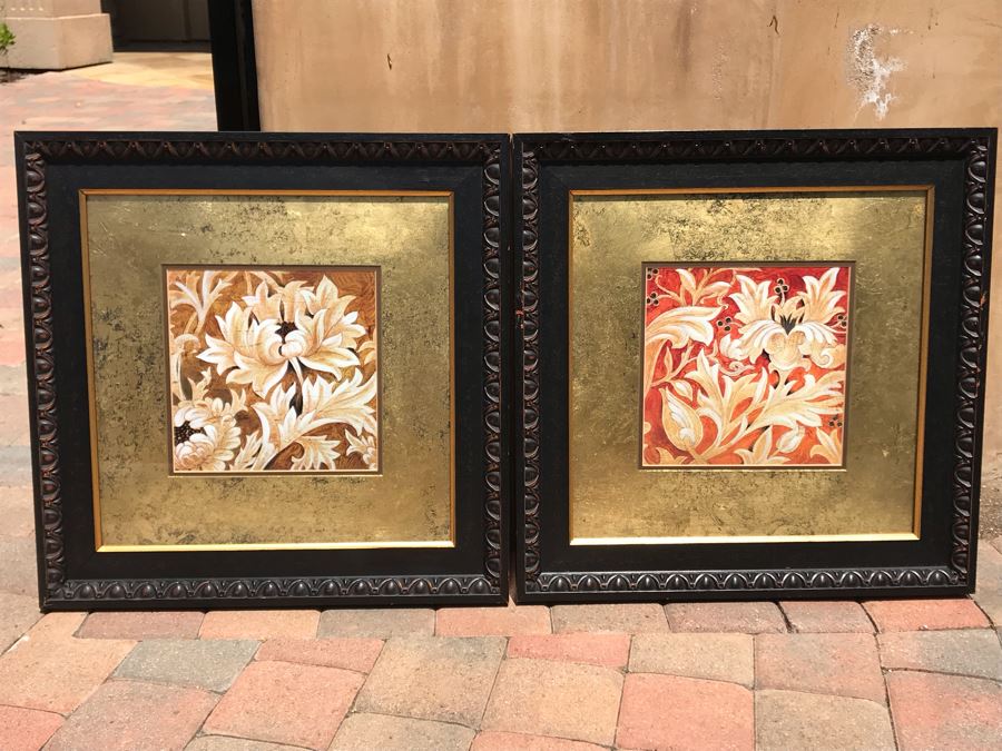 Pair Of Framed Chrysanthemum Prints [Photo 12]