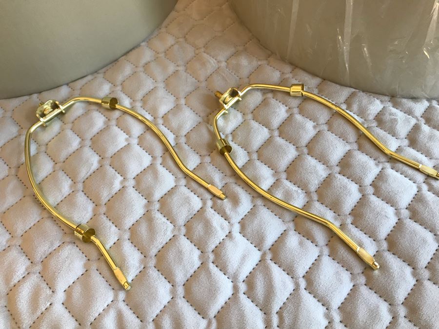 Pair Of Lamp Shades 16W With Pair Of Harps [Photo 5]