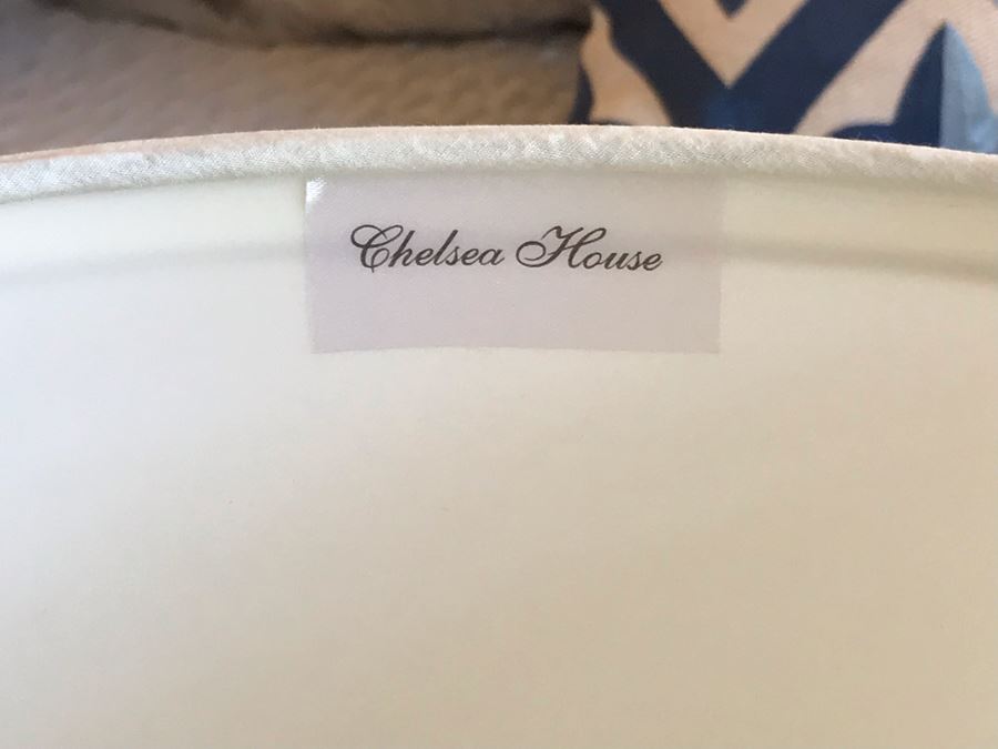 Pair Of Chelsea House Lamp Shades 13W With Pair Of Harps [Photo 6]