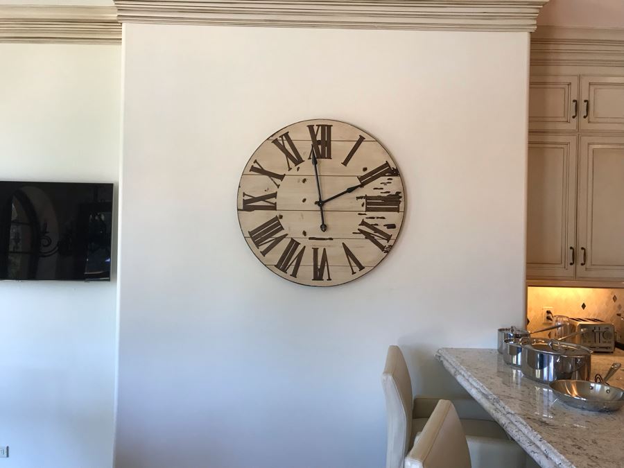 Large 3'W Ballard Designs Kitchen Wall Clock [Photo 4]