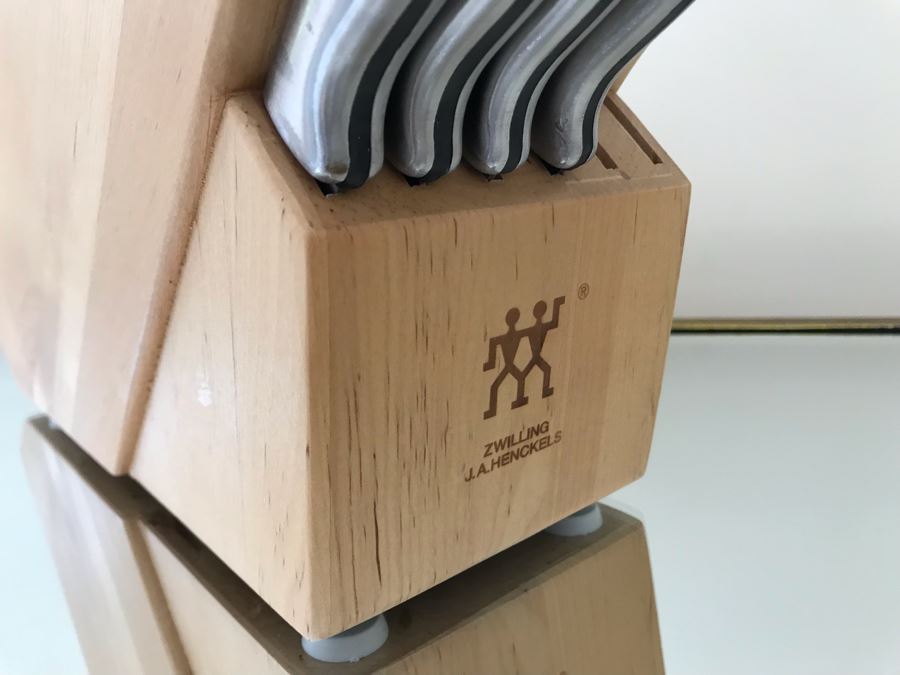 Various Knives Including J.A. Kenckels And Sabatier With Wooden Holder [Photo 3]