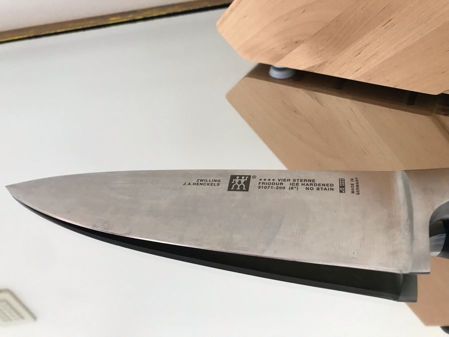 Various Knives Including J.A. Kenckels And Sabatier With Wooden Holder [Photo 6]