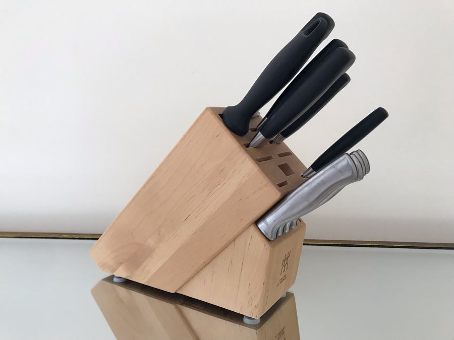 Various Knives Including J.A. Kenckels And Sabatier With Wooden Holder [Photo 2]