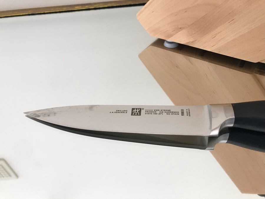 Various Knives Including J.A. Kenckels And Sabatier With Wooden Holder [Photo 5]