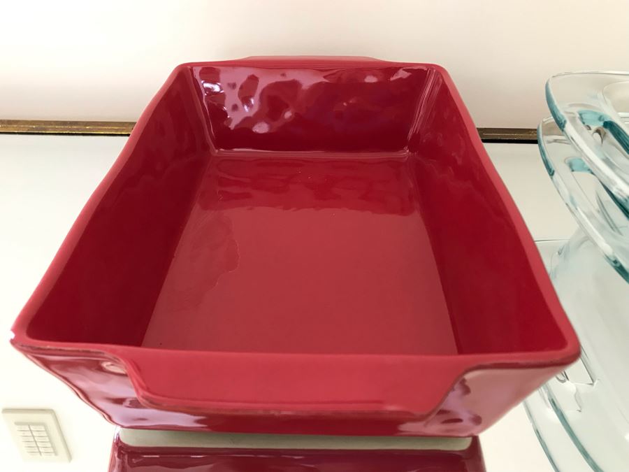 Bakeware Cooking Lot: (2) Glass Pyrex And Tosco Pier 1 Imports Ovenware [Photo 7]