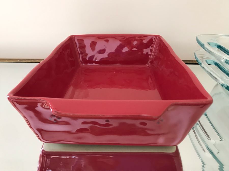 Bakeware Cooking Lot: (2) Glass Pyrex And Tosco Pier 1 Imports Ovenware [Photo 6]