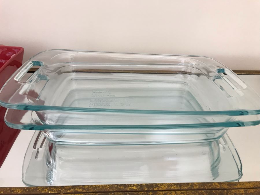 Bakeware Cooking Lot: (2) Glass Pyrex And Tosco Pier 1 Imports Ovenware [Photo 3]