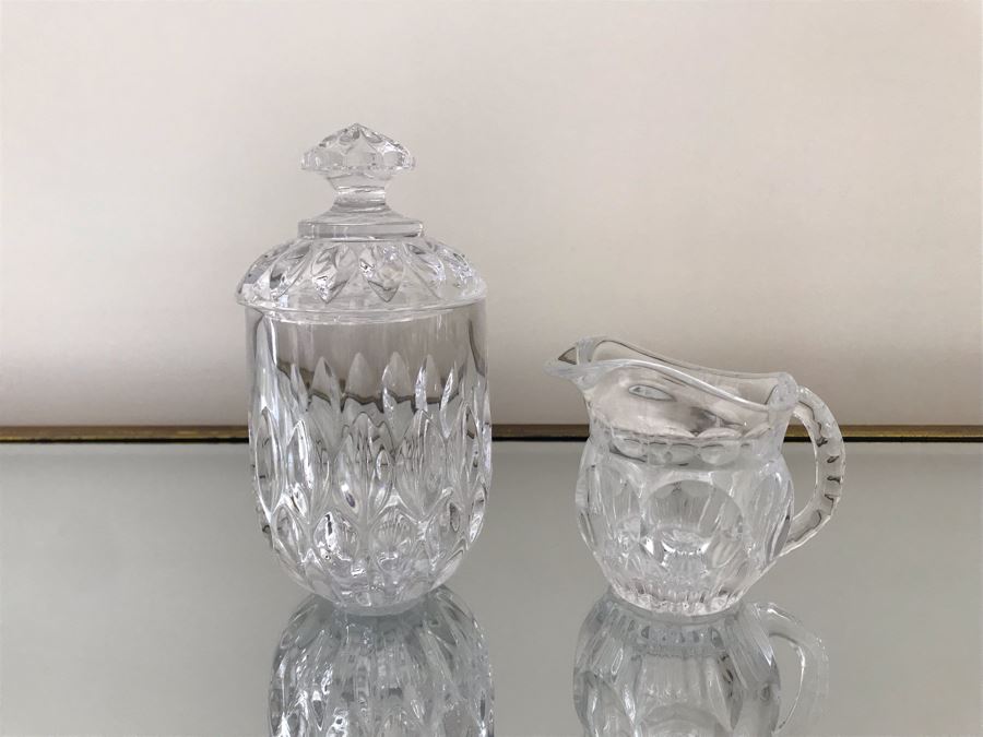 Crystal Creamer 3H And Lidded Jar 6H [Photo 2]