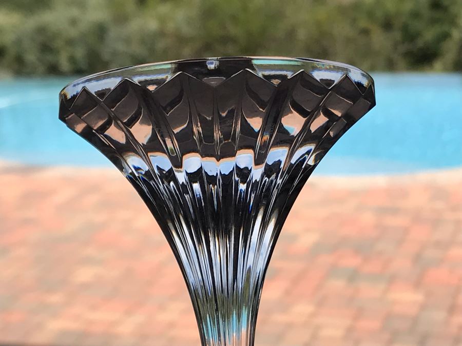 Pair Of Baccarat Crystal Champagne Flutes 8.5H [Photo 10]