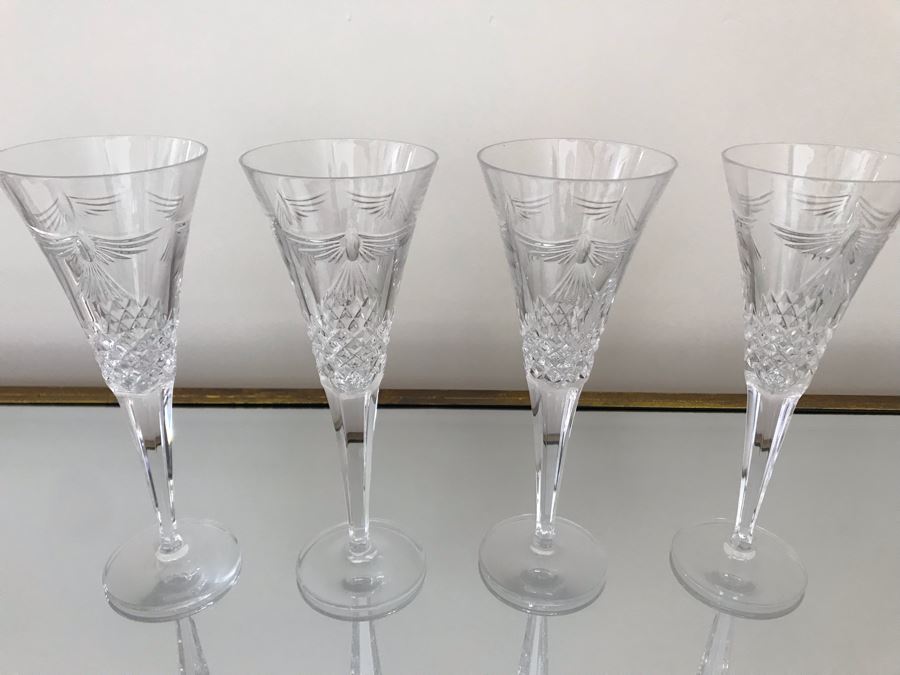 Set Of (4) Waterford Crystal Stemware Glasses 9.25H [Photo 8]