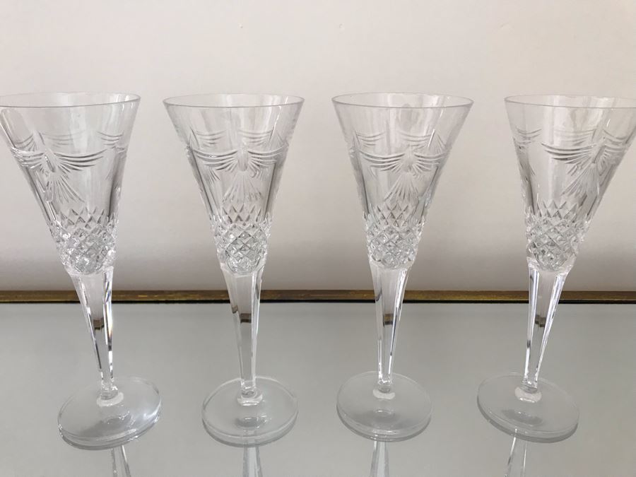 Set Of (4) Waterford Crystal Stemware Glasses 9.25H [Photo 3]