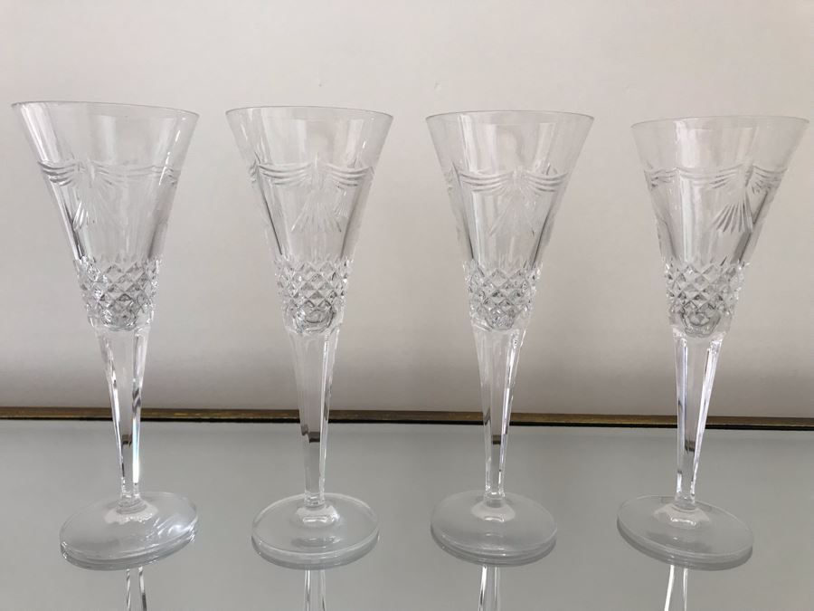 Set Of (4) Waterford Crystal Stemware Glasses 9.25H [Photo 2]