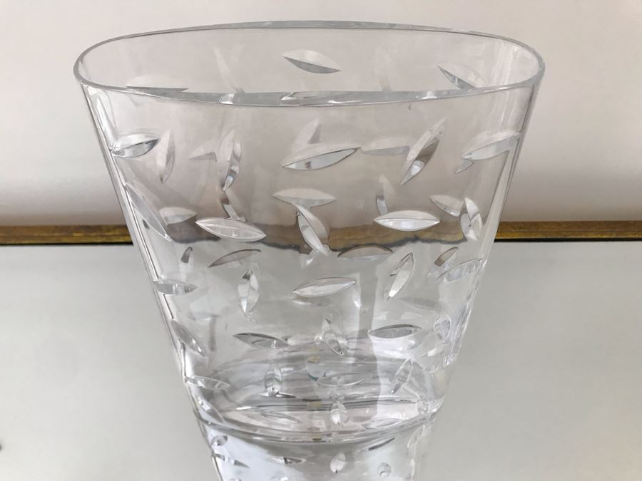 Tiffany & Co Large Heavy Crystal Vase Made In Italy 8W X 11H [Photo 7]