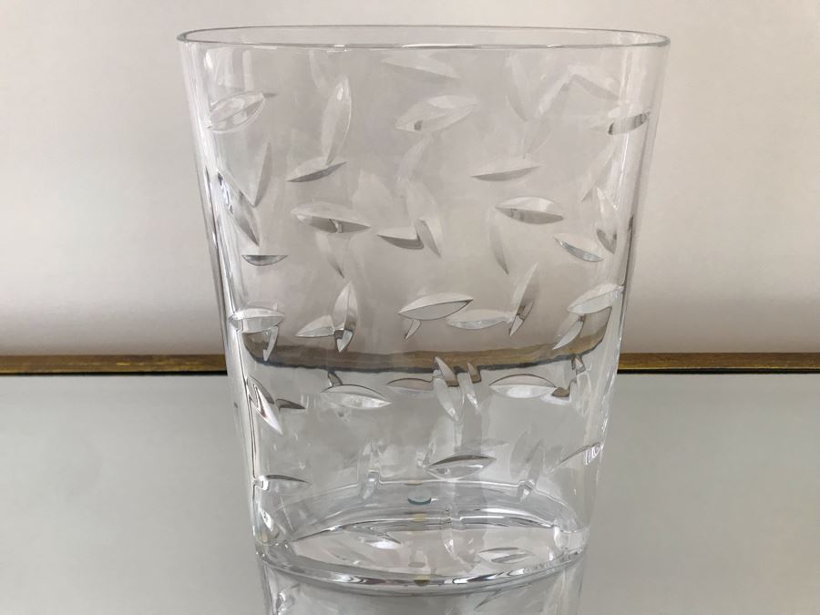 Tiffany & Co Large Heavy Crystal Vase Made In Italy 8W X 11H [Photo 2]