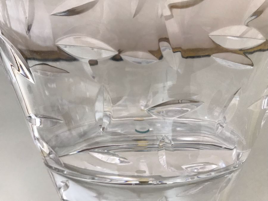 Tiffany & Co Large Heavy Crystal Vase Made In Italy 8W X 11H [Photo 6]