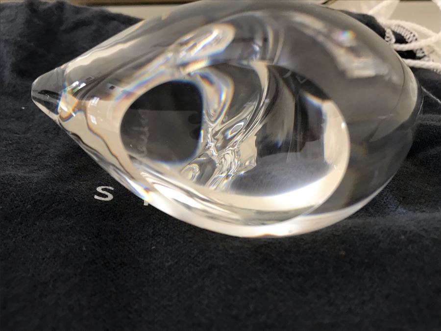 Pair Of Steuben Crystal Swans 4.5H And 5.25H [Photo 7]