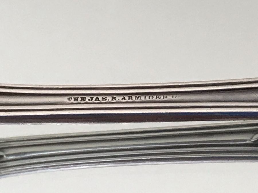 Large Sterling Silver Serving Spoon 80.3g [Photo 6]