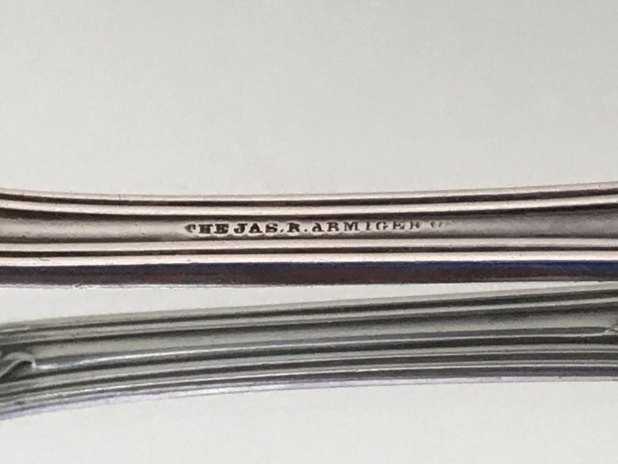 Large Sterling Silver Serving Spoon 80.3g [Photo 7]