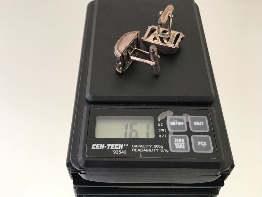 Mens Sterling Silver Cufflinks 16g [Photo 6]