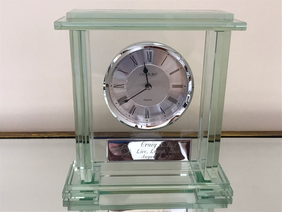 Danbury Glass Clock 9.5W X 3D X 10H [Photo 2]