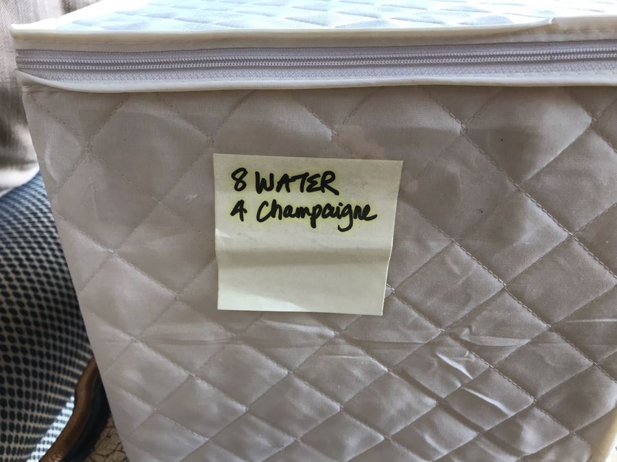 (8) Saint Louis Crystal Gold Rim Apollo Water Goblet Glasses 7.5H Made In France (Oldest Glass Maker In France) (Retails $2,400) [Photo 3]