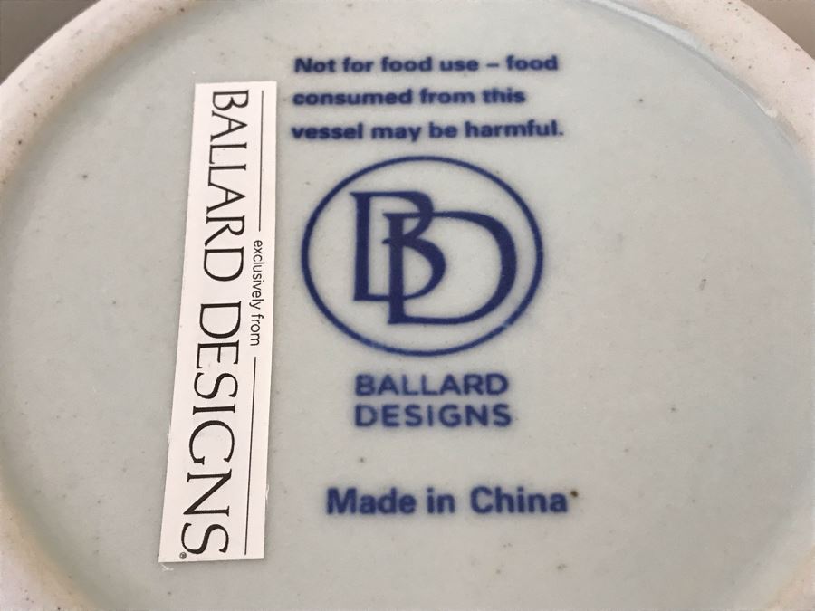 Pair Of Blue & White Chinoiserie Porcelain Jars By Ballard Designs 10H [Photo 10]