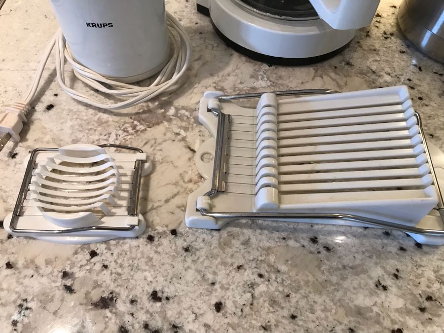 Kitchen Lot With Krups Coffee Maker, Krups Grinder, Pitcher And Slicers [Photo 8]