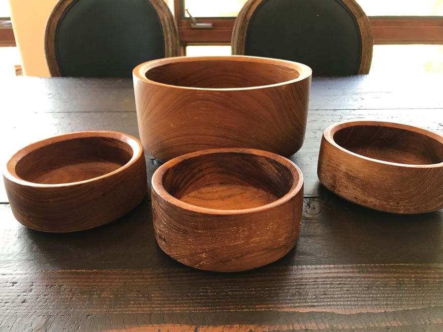 Teak Salad Bowl Set 9.5W And 5.5W [Photo 2]