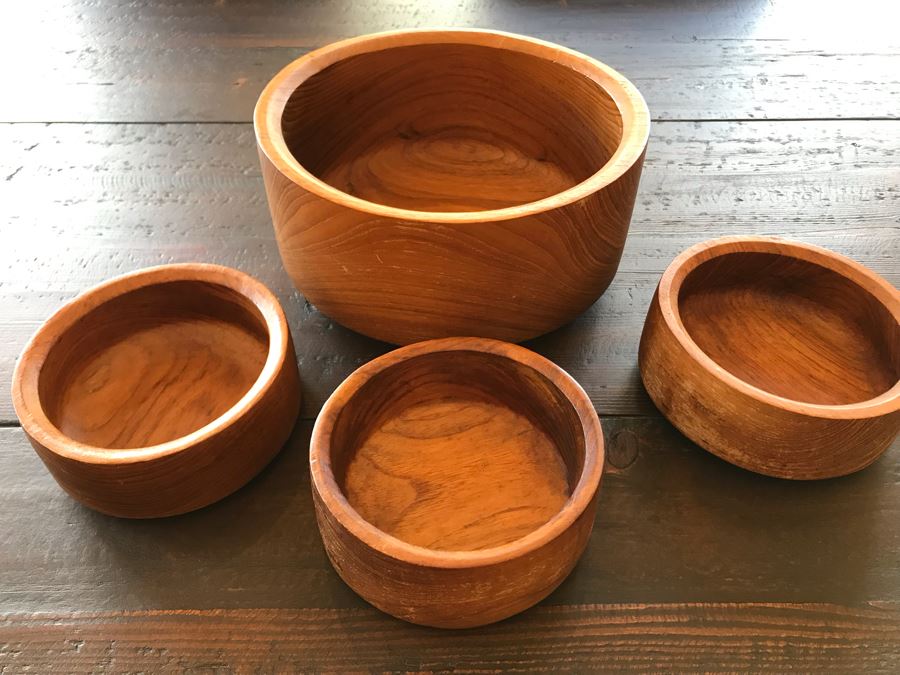 Teak Salad Bowl Set 9.5W And 5.5W [Photo 3]
