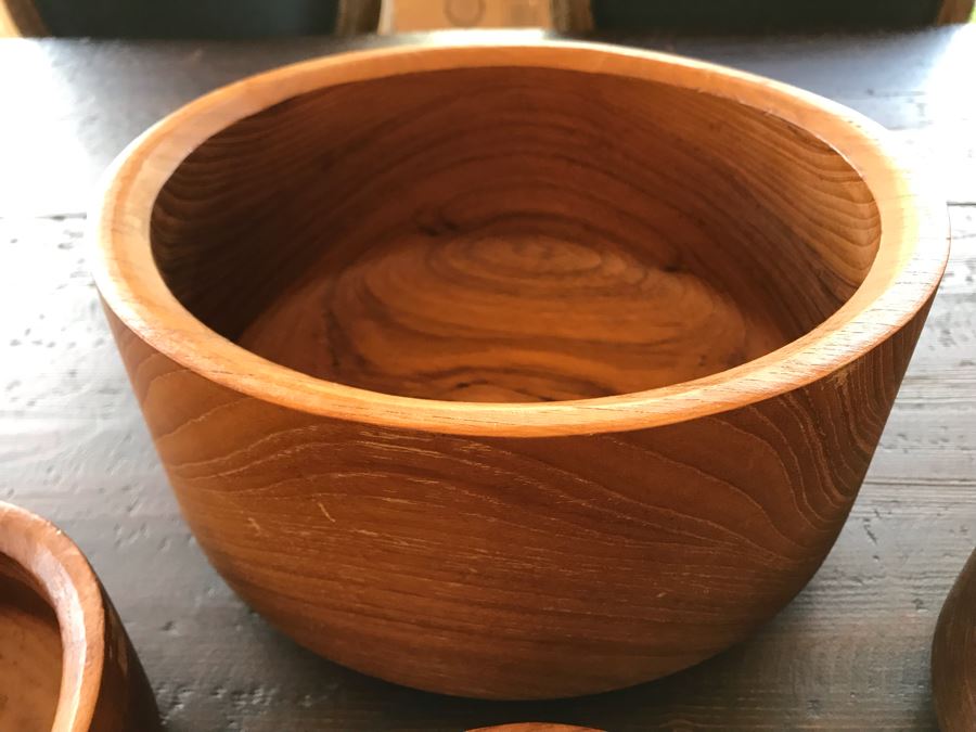 Teak Salad Bowl Set 9.5W And 5.5W [Photo 4]