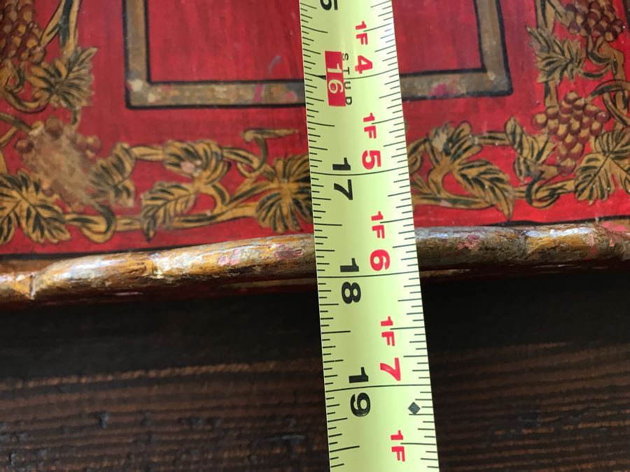 Set Of (3) Red Wooden Trays 18 X 12 [Photo 8]