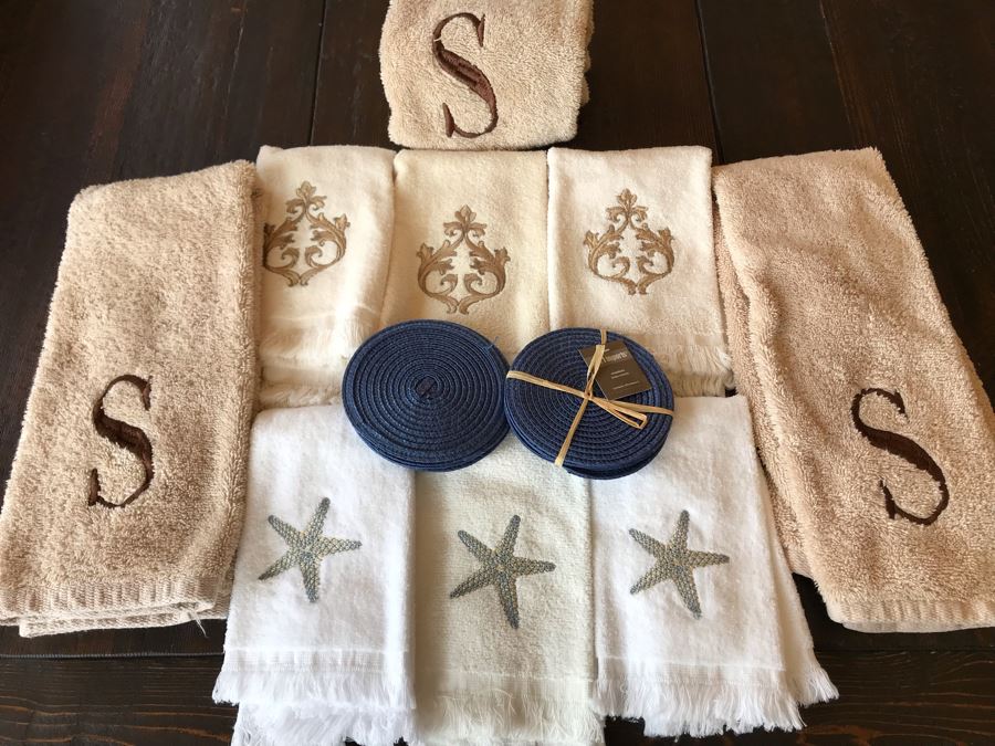 Various Bathroom Hand Towels And Set Of Coasters [Photo 3]