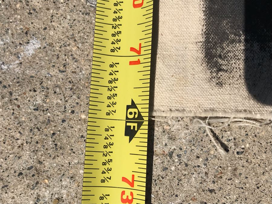 Large Abstract Canvas Painting Unsigned By Jean Klafs 6' X 54' [Photo 10]