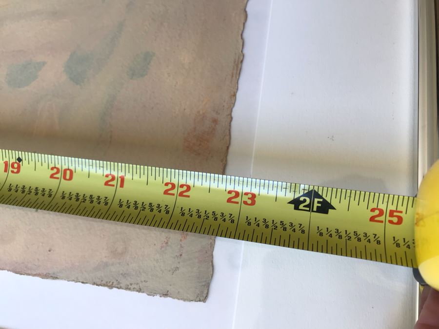 Original Jean Klafs Abstract Expressionist Painting On Paper 23 X 15 / Frame: 29 X 22 [Photo 12]