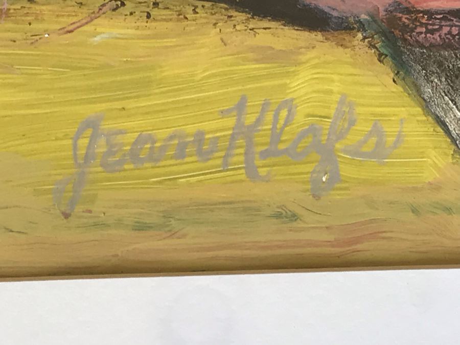 Original Jean Klafs Abstract Expressionist Framed Painting On Paper Titled 'All About Color' 30 X 24 [Photo 7]