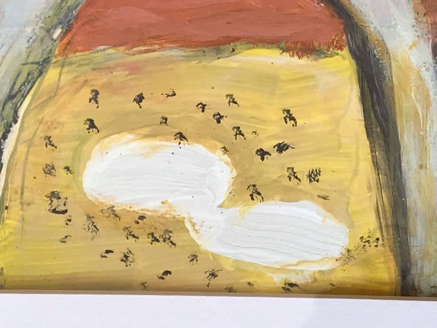 Original Jean Klafs Abstract Expressionist Framed Painting On Paper Titled 'All About Color' 30 X 24 [Photo 9]