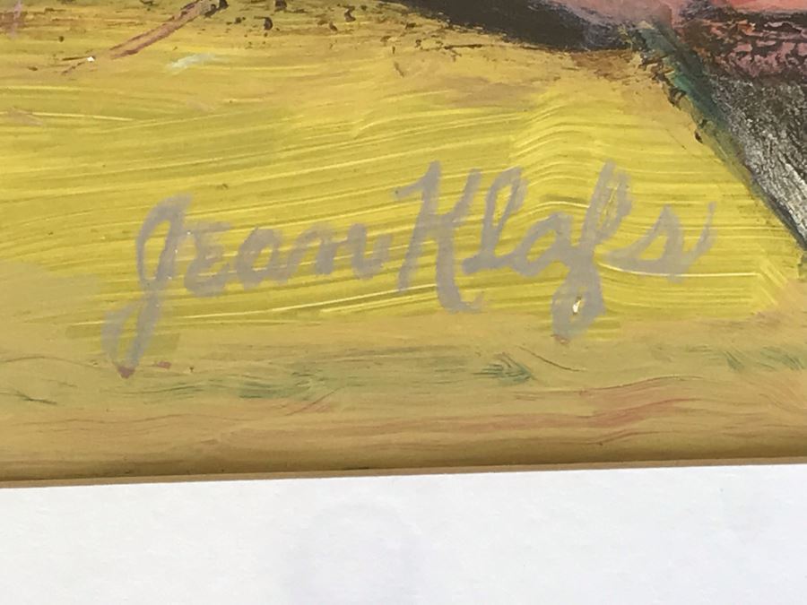 Original Jean Klafs Abstract Expressionist Framed Painting On Paper Titled 'All About Color' 30 X 24 [Photo 8]