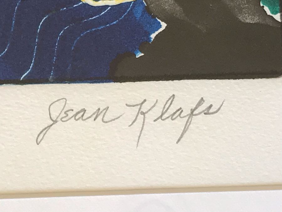 Jean Klafs Monotype Framed Print Titled 'Space Data II' 1 Of 1 - 21 X 18 [Photo 6]