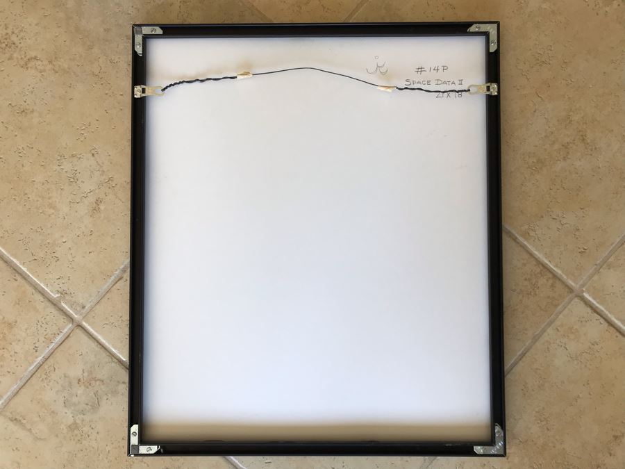 Jean Klafs Monotype Framed Print Titled 'Space Data II' 1 Of 1 - 21 X 18 [Photo 11]