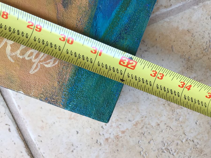 Original Jean Klafs Abstract Expressionist Painting Titled 'Cindy' 22.5 X 32 [Photo 10]