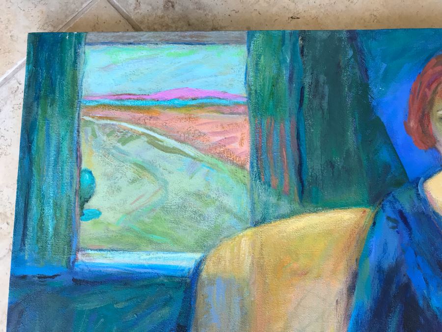 Original Jean Klafs Abstract Expressionist Painting Titled 'Cindy' 22.5 X 32 [Photo 5]