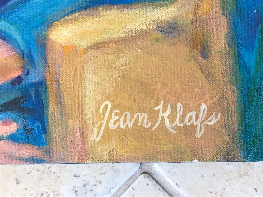 Original Jean Klafs Abstract Expressionist Painting Titled 'Cindy' 22.5 X 32 [Photo 7]